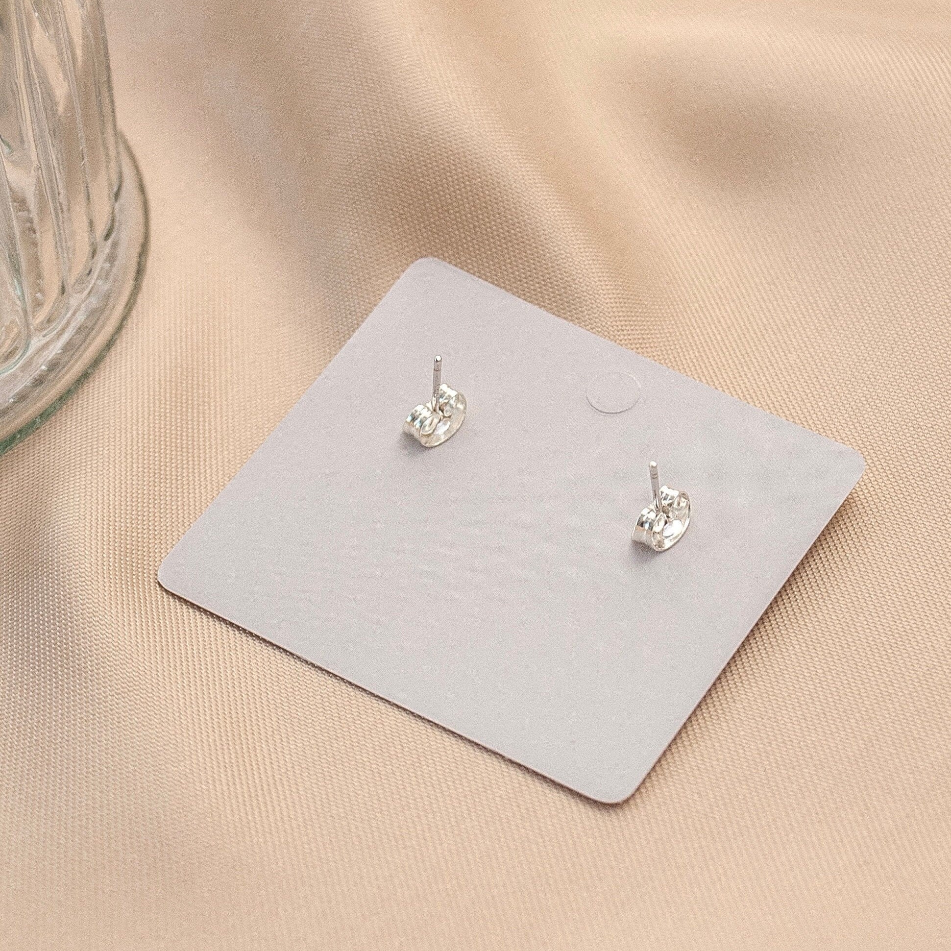 Sterling Silver Tiny Leaves Stud Earrings in Gold or Silver, Skinny Crystal Olive Leaf Earrings, Cute & Modern Jewellery