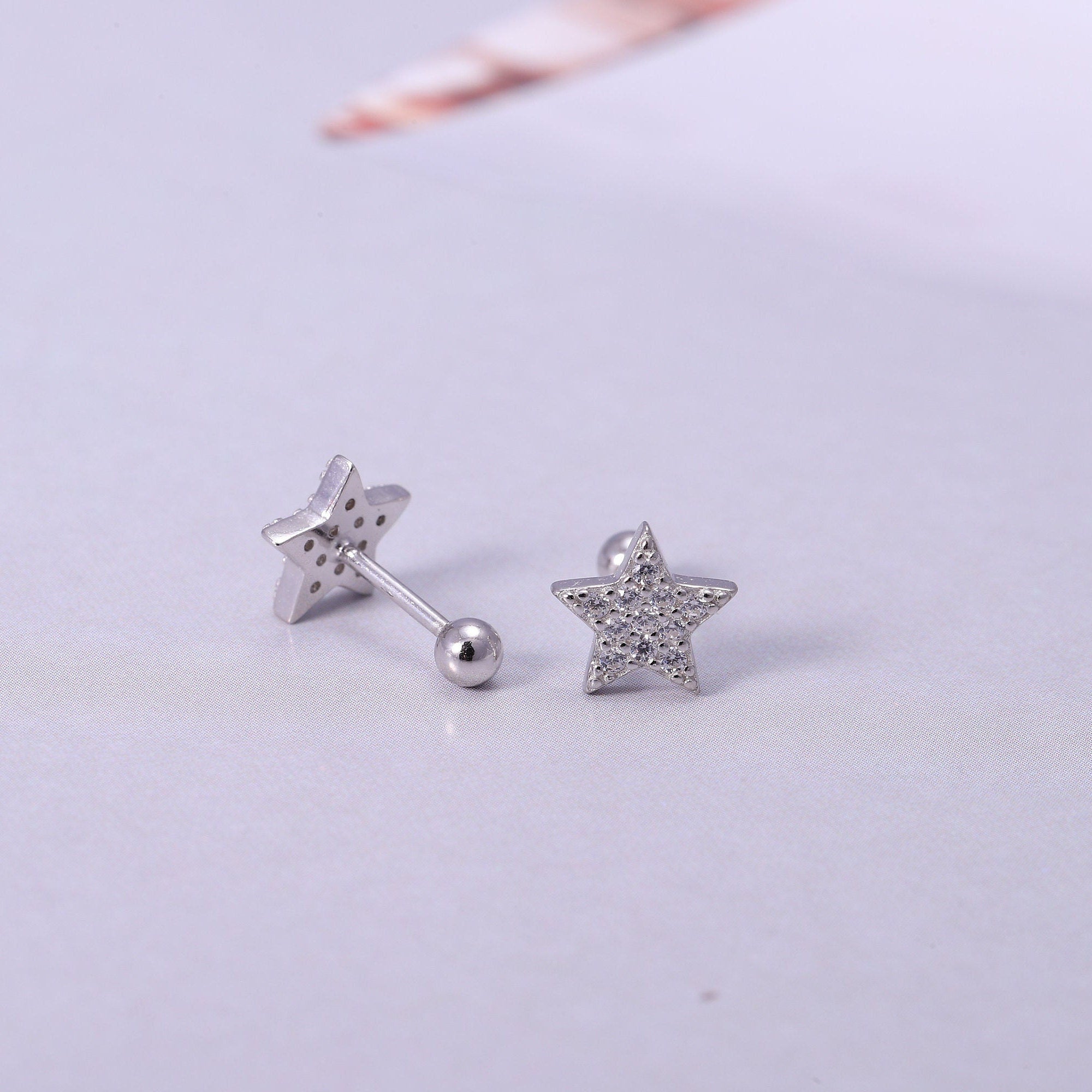 TATIANA☆[SILVER925] Shiny Star EarJacket Earring MUSINSA | TATIANA (Silver 925) Star and ball ear jacket