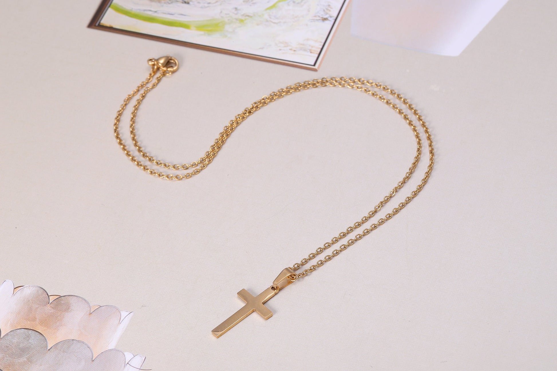 Dainty Silver Cross Pendant Necklace, Minimalist Cross Necklace, Religious Jewellery, Gift For Her