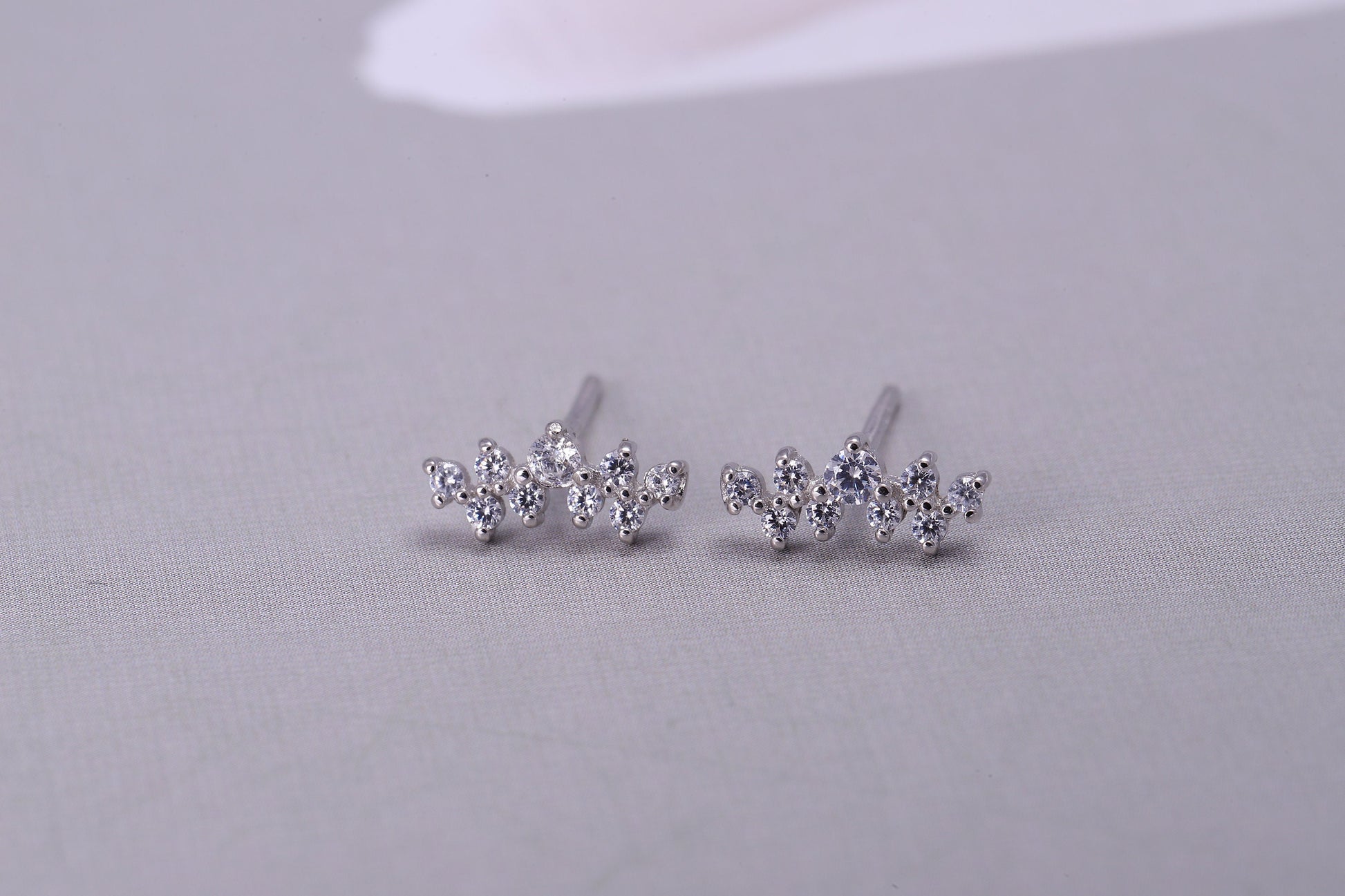 Gold Stud Earrings with CZ Crystals in Gold or Silver, Sparkling Dainty Gold Earrings, Statement Earrings, Gift For Her