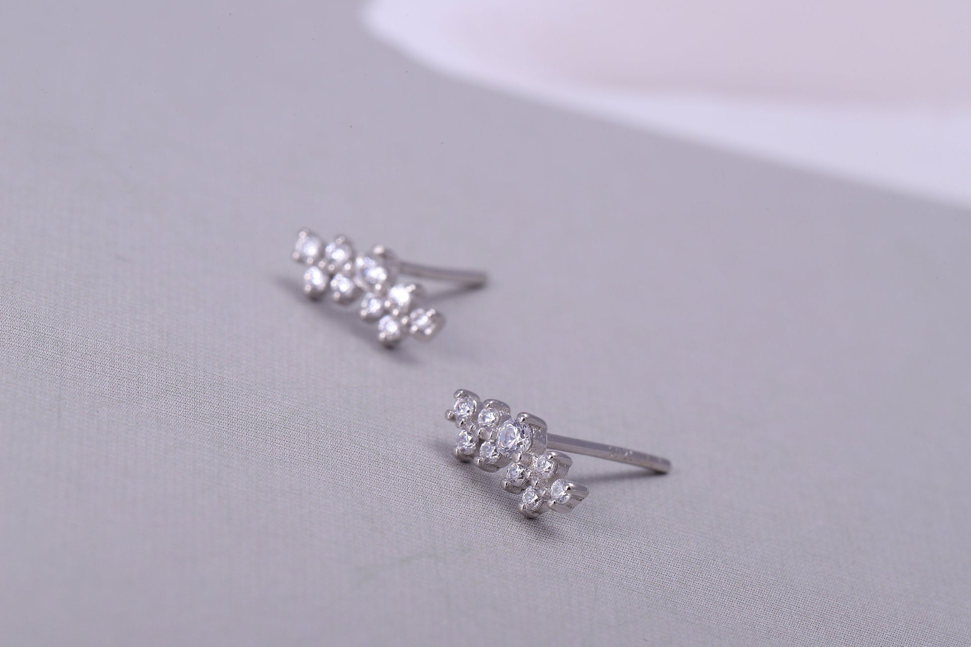 Gold Stud Earrings with CZ Crystals in Gold or Silver, Sparkling Dainty Gold Earrings, Statement Earrings, Gift For Her