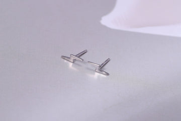 Sterling Silver Thunderbolt Stud Earrings