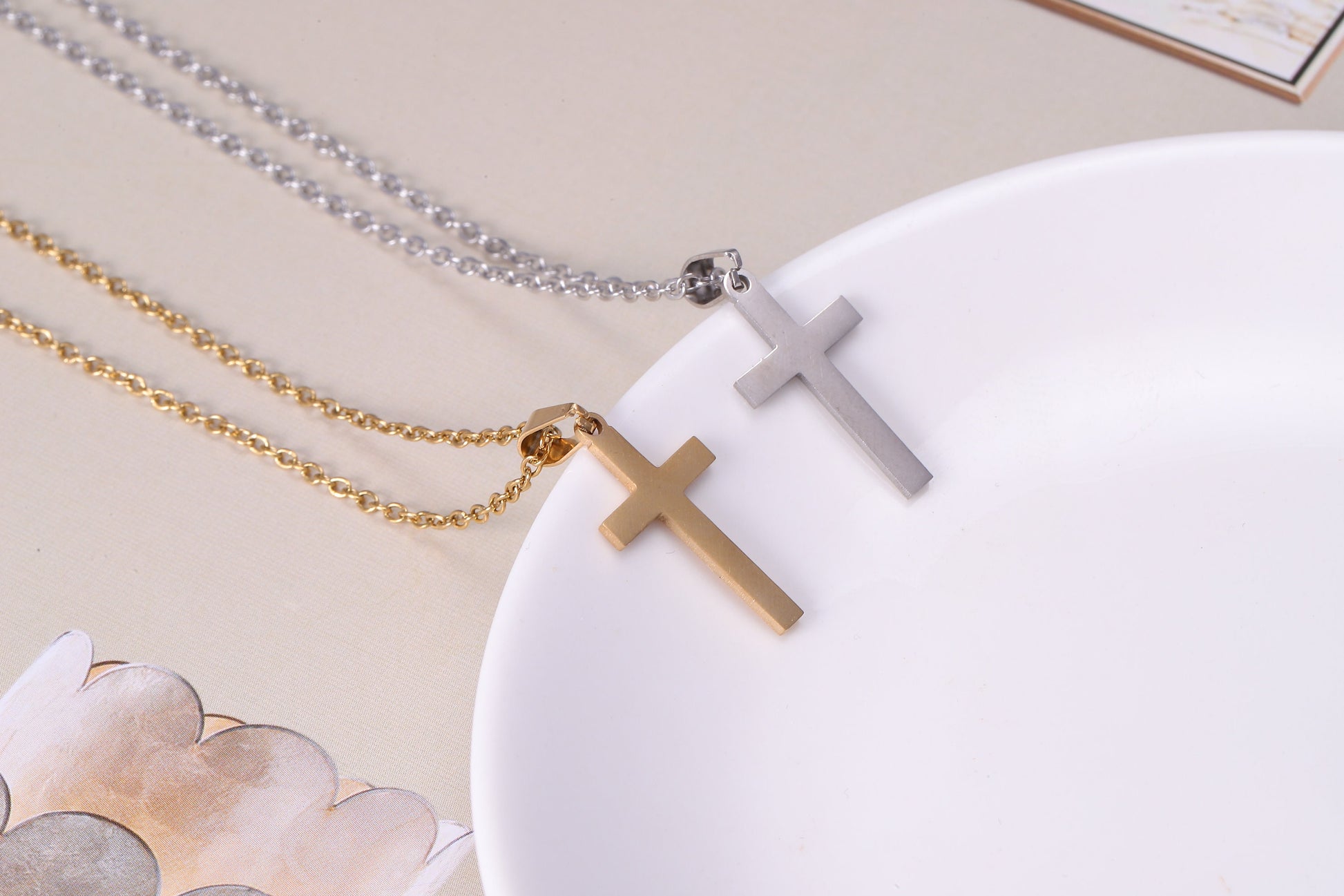 Dainty Silver Cross Pendant Necklace, Minimalist Cross Necklace, Religious Jewellery, Gift For Her