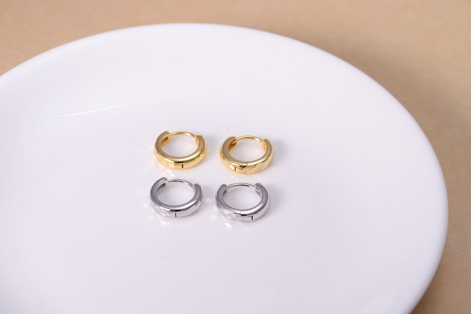 Sterling Silver Hoop Earrings in Gold & Silver, Silver Hoop Earrings, Statement Earrings, Dainty Earrings, Minimalist Jewellery
