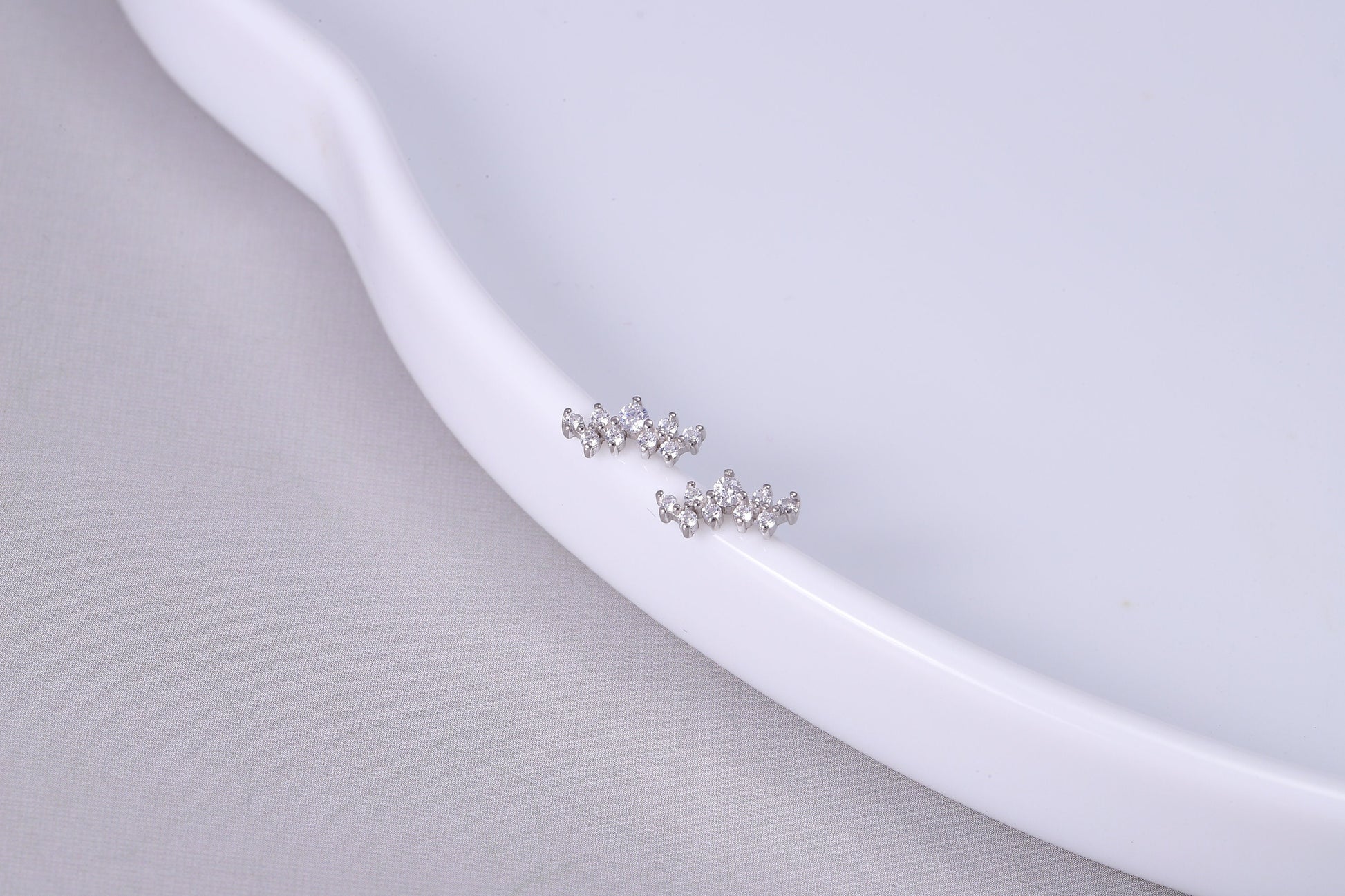 Gold Stud Earrings with CZ Crystals in Gold or Silver, Sparkling Dainty Gold Earrings, Statement Earrings, Gift For Her