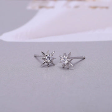 Sterling Silver Star Stud Earrings